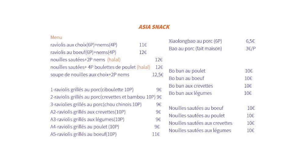 Asia Snack - Menu Image 3